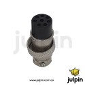 Conector hembra aéreo de 8 pines con tuerca