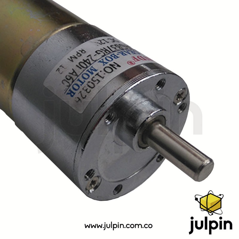 (12V) Motor para ensamble - 12 RPM y alto torque.