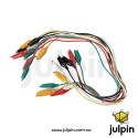 Kit de 10 cables con caimanes