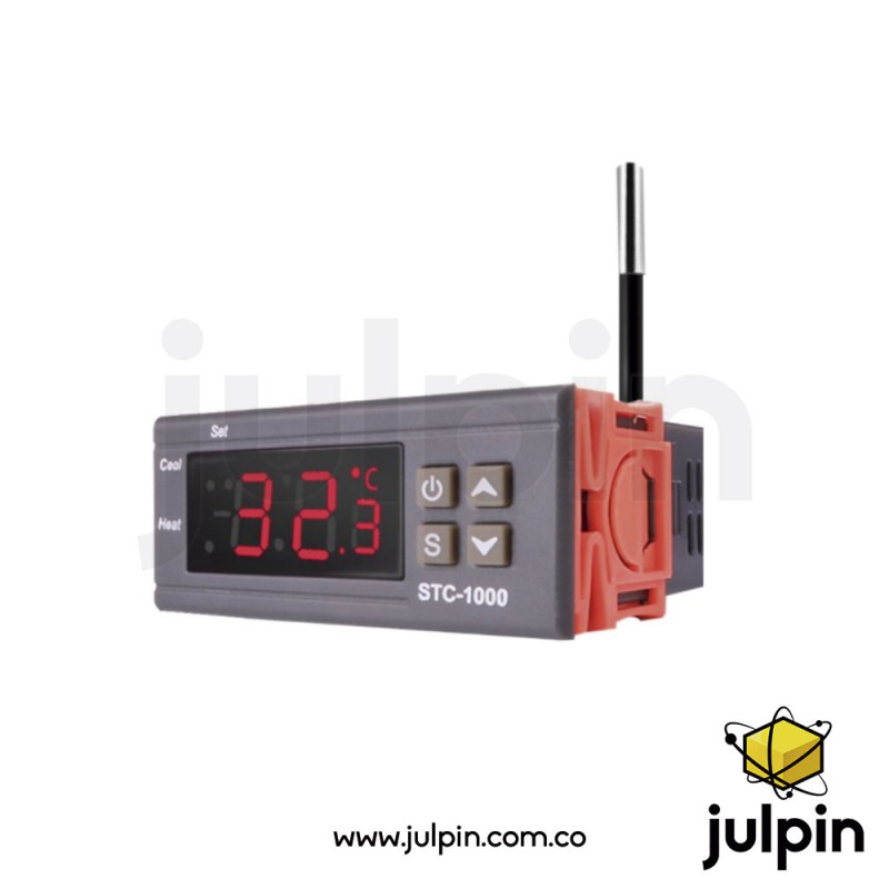 Regolatore Di Temperatura STC1000 Con Display LCD - 12V/24V/220V, Controllo Differenziale, Sonda 1m, Risparmio Energetico