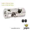 Cardan con cruceta para ejes de 5mm