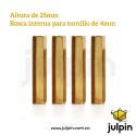 Set de 4 separadores de 25mm para tornillos de 4mm