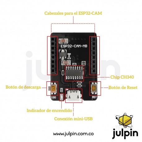 ESP32 CAM Wifi Con Bluetooth Y Camara OV2640 2Mp