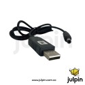Cable Booster (elevador de voltaje) DC USB a 9V con Conector 5.5×2.1 mm