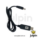 Cable Booster (elevador de voltaje) DC USB a 12V con Conector 5.5×2.1 mm