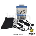 Micrófono de solapa para celulares, PC y video cámaras