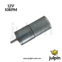Motorreductor DC 25GA370 12V 10RPM con Piñonería Metálica