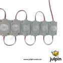 Tira x 10 módulos LED SMD 3030 con Lente 12V 1.5W Luz Blanca