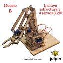 Brazo Robótico 4DOF (Kit de estructura, tornillería y 4 servos SG90)