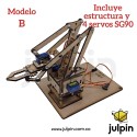 Brazo Robótico 4DOF (Kit de estructura, tornillería y 4 servos SG90)