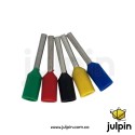Set x 5 Terminales tubulares preaislados VE0508 para cable de 0,5 mm²