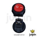 Interruptor basculante circular KCD de 15 mm, 2 pines ON/OFF rojo