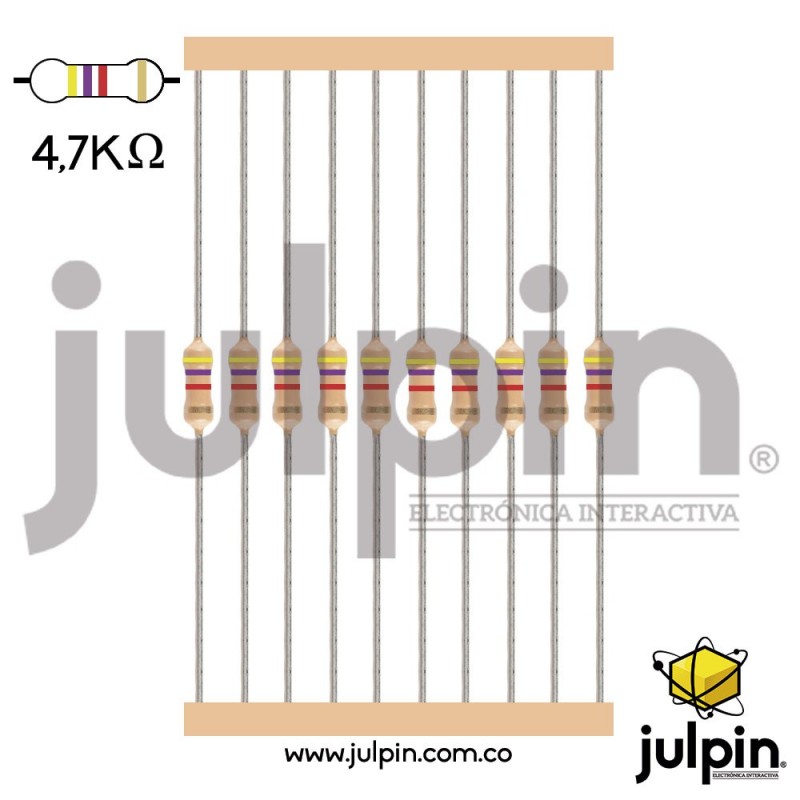 Resistencia de 4.7K ó 4700 Ohmios