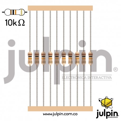 Paquete x 10 resistencias de 4.7K Ohmios