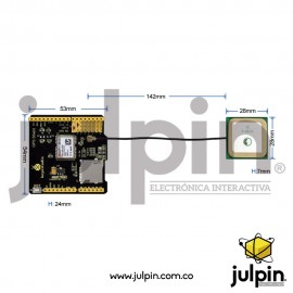 Escudo con protoboard de montaje para tarjeta MEGA