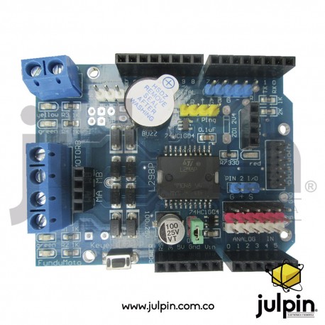 Shield controlador de Motor (Puente H) L298P 
