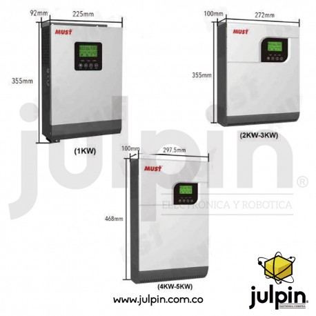Inversor híbrido de 5000VA con controlador de carga solar MPPT