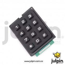 Módulo de teclado 3x4 con teclas plásticas