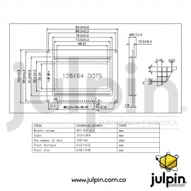 Pantalla LCD 128x64