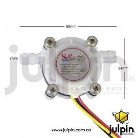 Sensor de flujo de agua (caudalímetro)