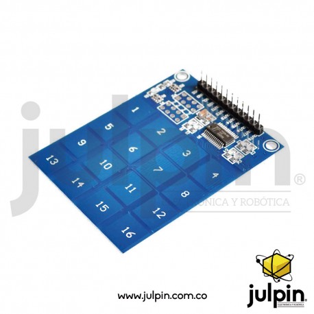 Teclado táctil de 16 botones