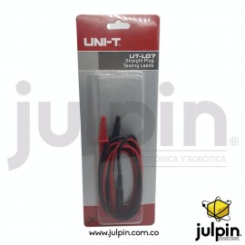 Puntas de prueba marca UNI-T para multímetros.