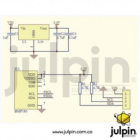 Sensor de presión barométrica BPM180