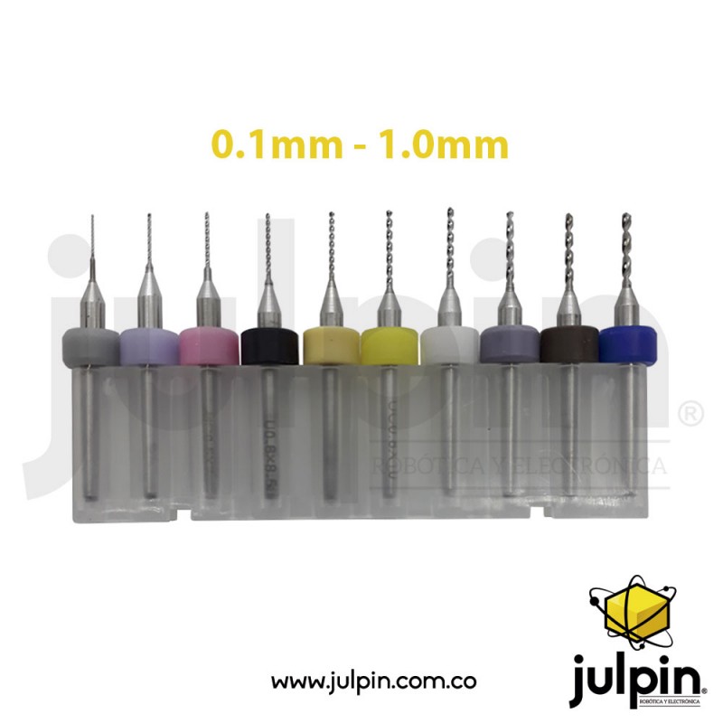 Set de 10 brocas para perforación de PCB