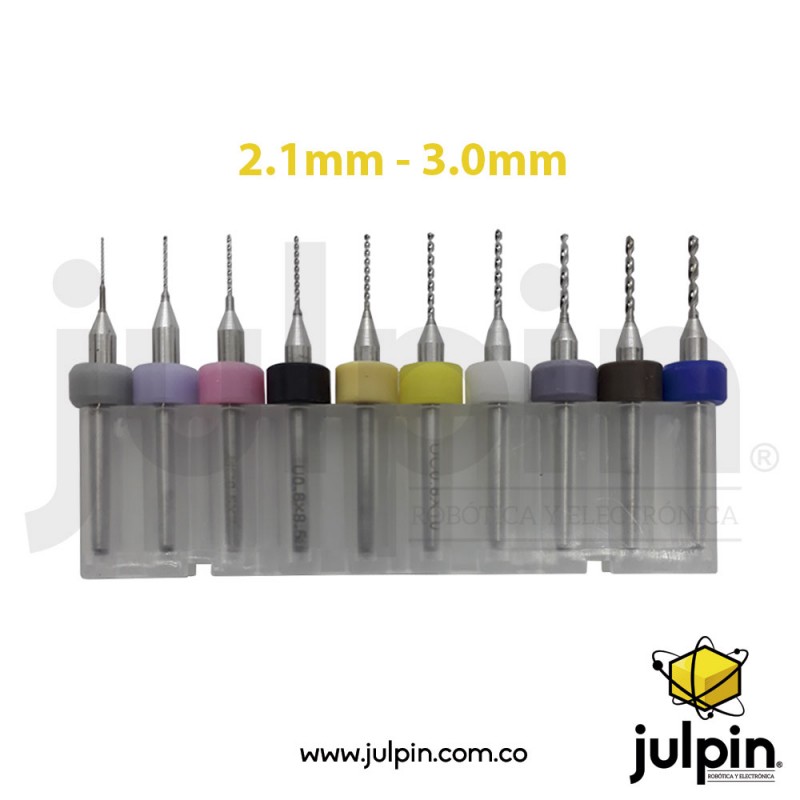 Set de 10 brocas para perforación de PCB