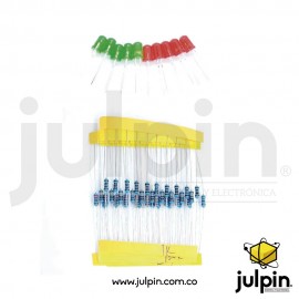 Kit básico de resistencias y leds