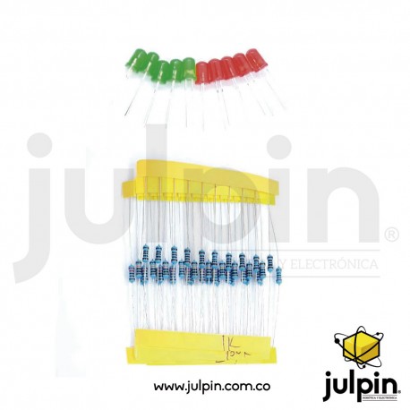 Kit básico de resistencias y leds
