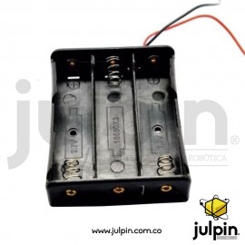 Caja plástica para 3 baterías 18650