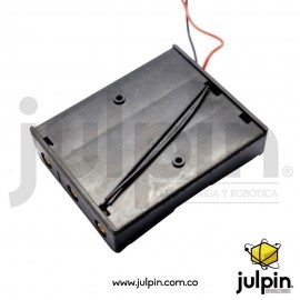 Caja plástica para 3 baterías 18650