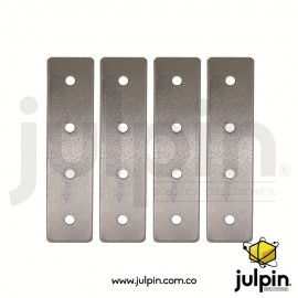 4 tableros o placas de acero perforado