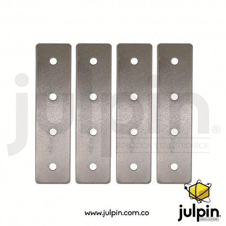 4 tableros o placas de acero perforado
