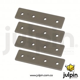 4 tableros o placas de acero perforado