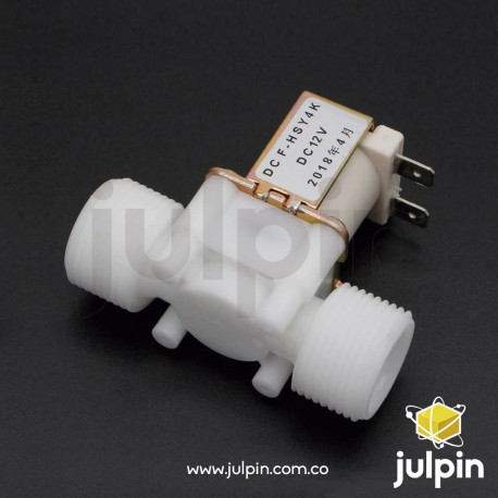 (12V) Válvula solenoide NA con rosca de 3/4