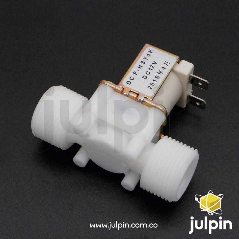 (12V) Válvula solenoide NA con rosca de 3/4