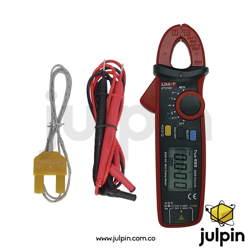 Pinza volti-amperimétrica digital. Serie UT210A
