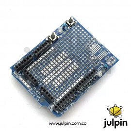Escudo con protoboard de montaje para tarjeta UNO R3 Escudo con protoboard de montaje para tarjeta UNO R3