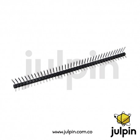 Regleta en ángulo x 40 pines macho de 2.54mm
