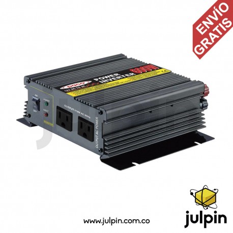 Inversor de corriente de 600W (12VDC a 110VAC)