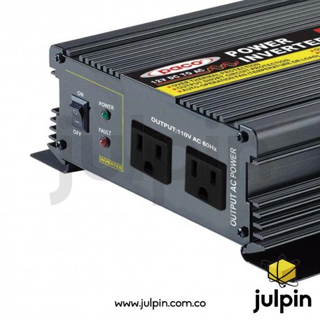 Inversor de corriente de 600W (12VDC a 110VAC)