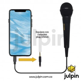 Micrófono periodístico para celulares Micrófono periodístico para celulares
