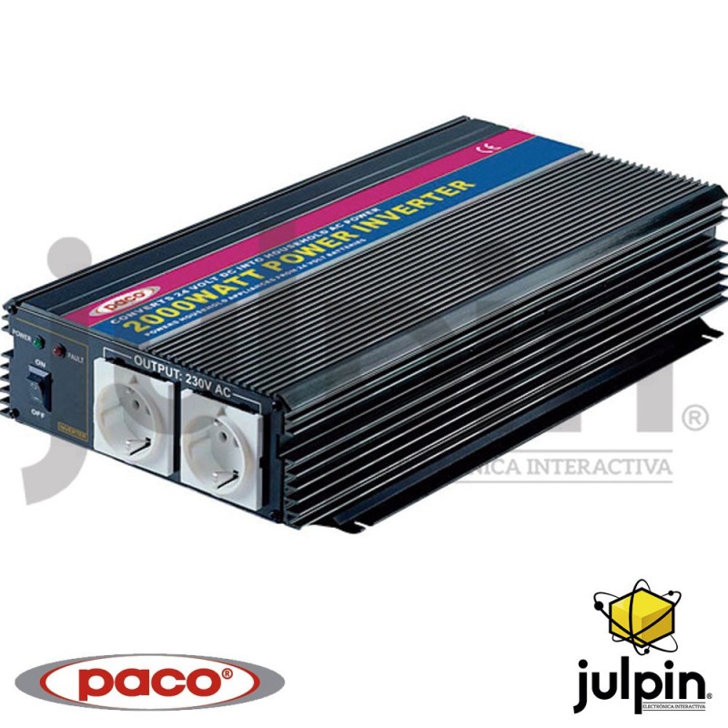 INVERSOR DE CORRIENTE DE 2000 Watts de 24 voltios