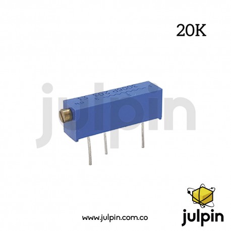 Potenciómetro trimmer de 20K Potenciómetro trimmer de 20K