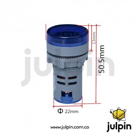 Voltímetro digital LED AC hasta 500V