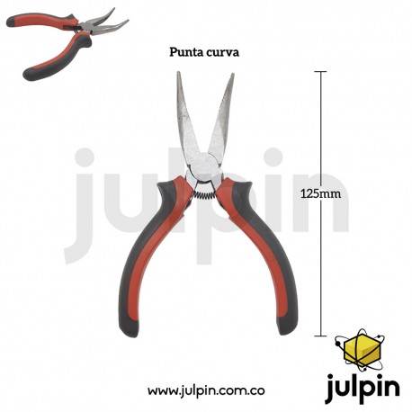 Pinza de 125mm con punta curva 