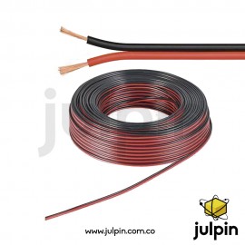 1metro de cable duplex calibre 22 (Rojo y negro)