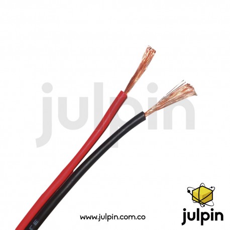 1metro de cable duplex calibre 22 (Rojo y negro)